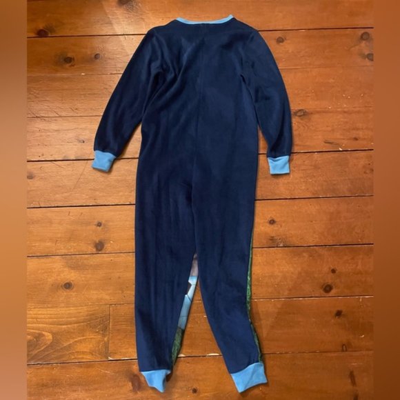 PL Sleep One Piece Velour Blue Soccer Tiger Pajamas PJs Suit - Picture 4 of 8